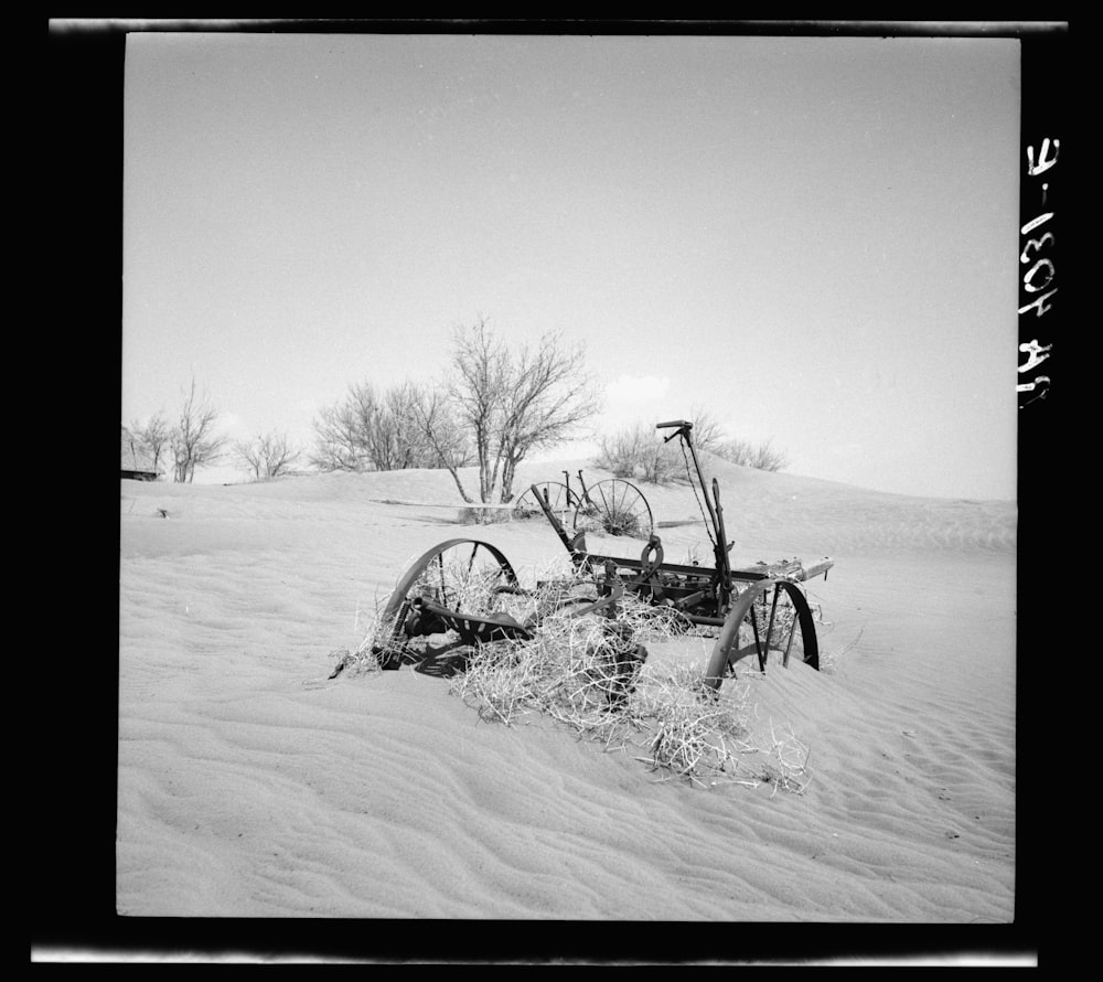 Buried farm machinery. Cimarron County, Oklahoma.