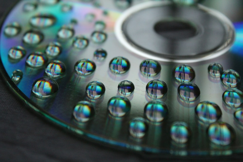 a close up of a cd