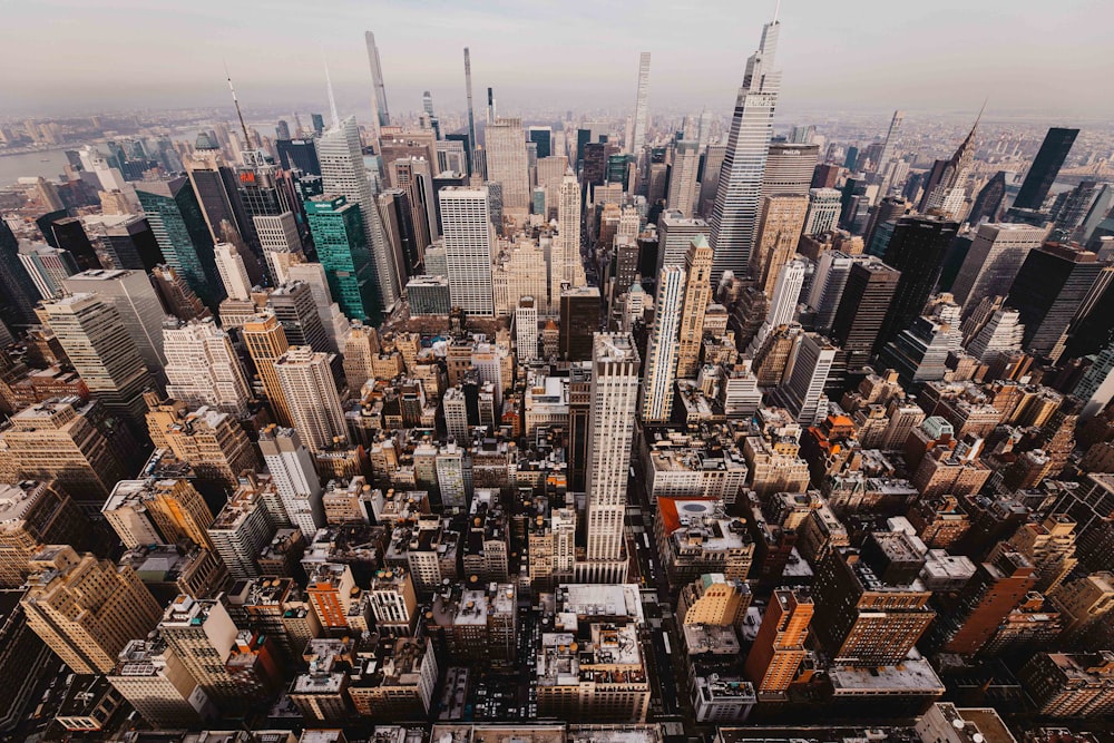 a city with many buildings