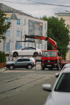 a truck on a street