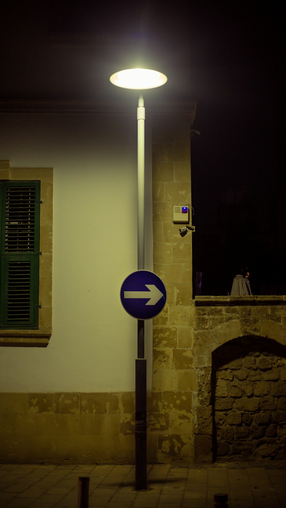 a street light on a pole