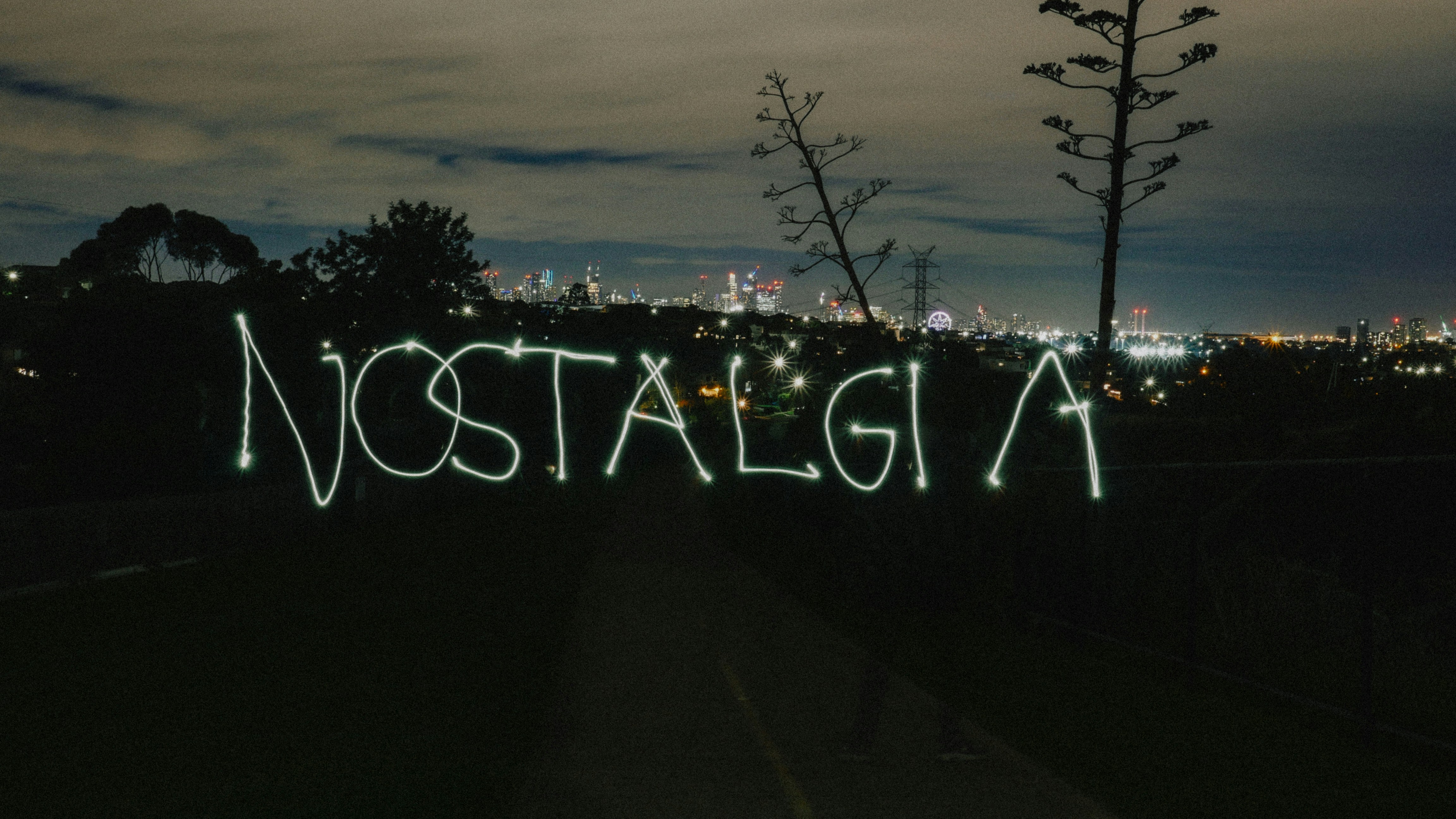 불빛이 켜진 길