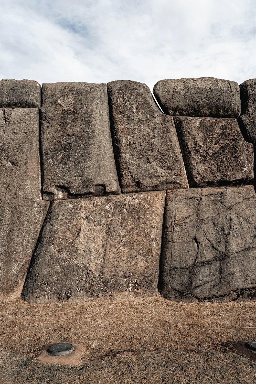 a group of stone blocks