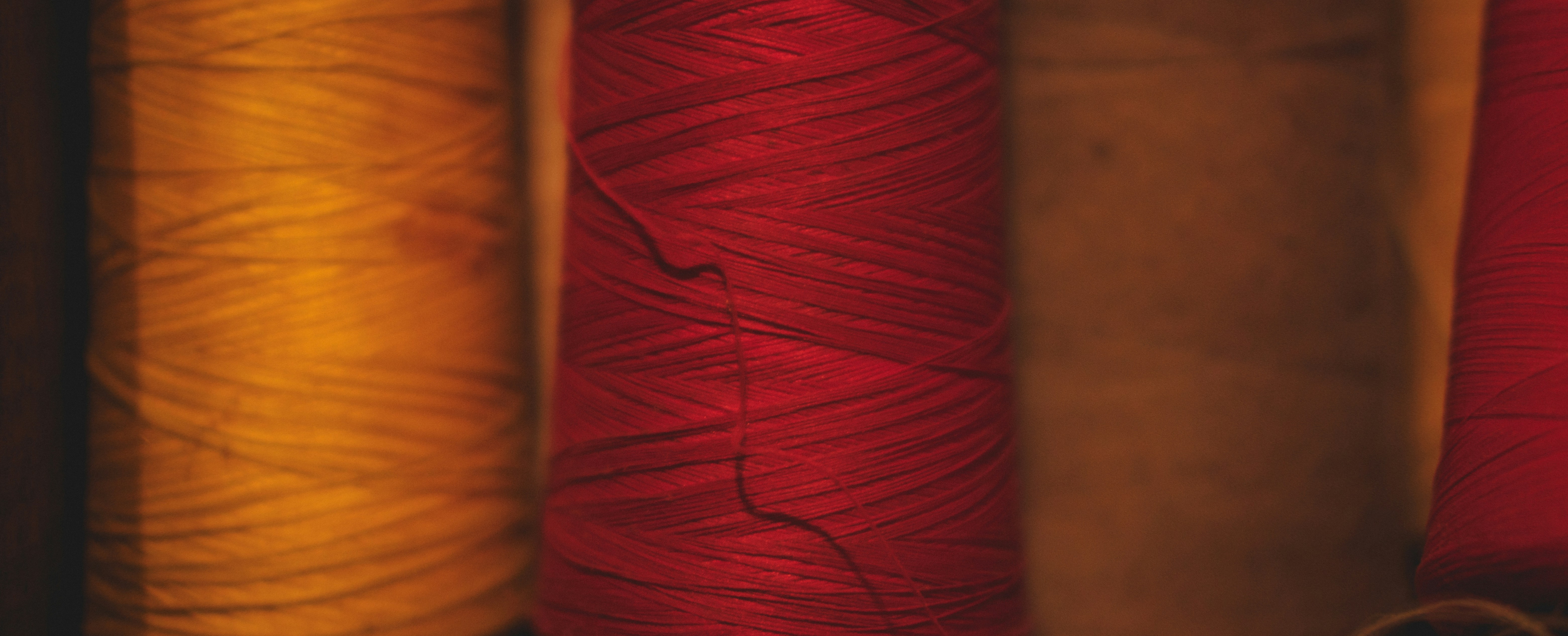 a close up of a red and black fabric
