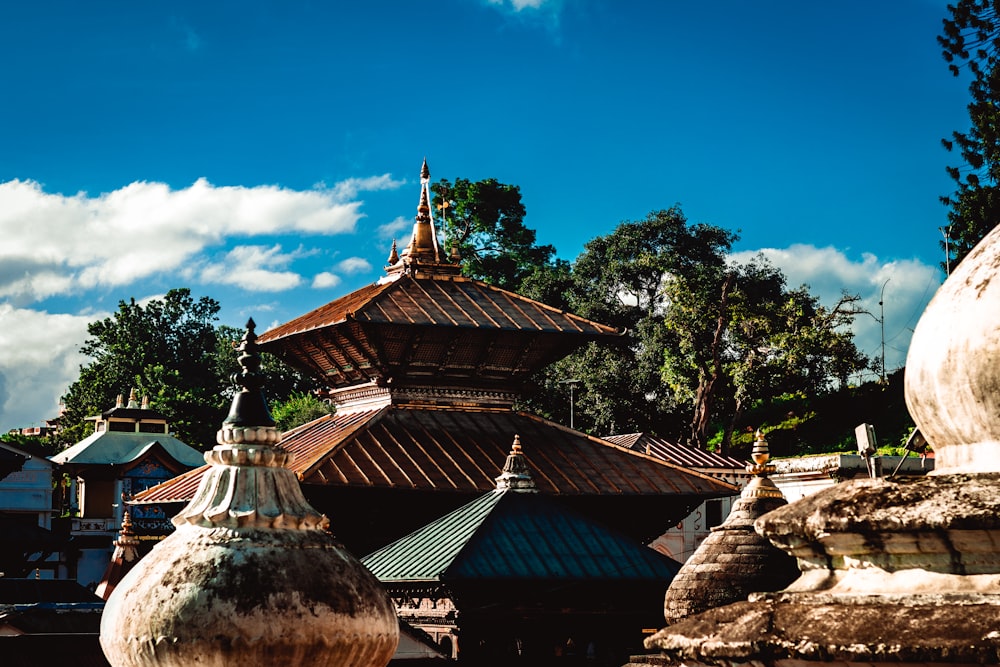 a building with a pointed roof