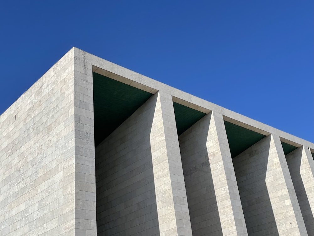 a building with a blue sky