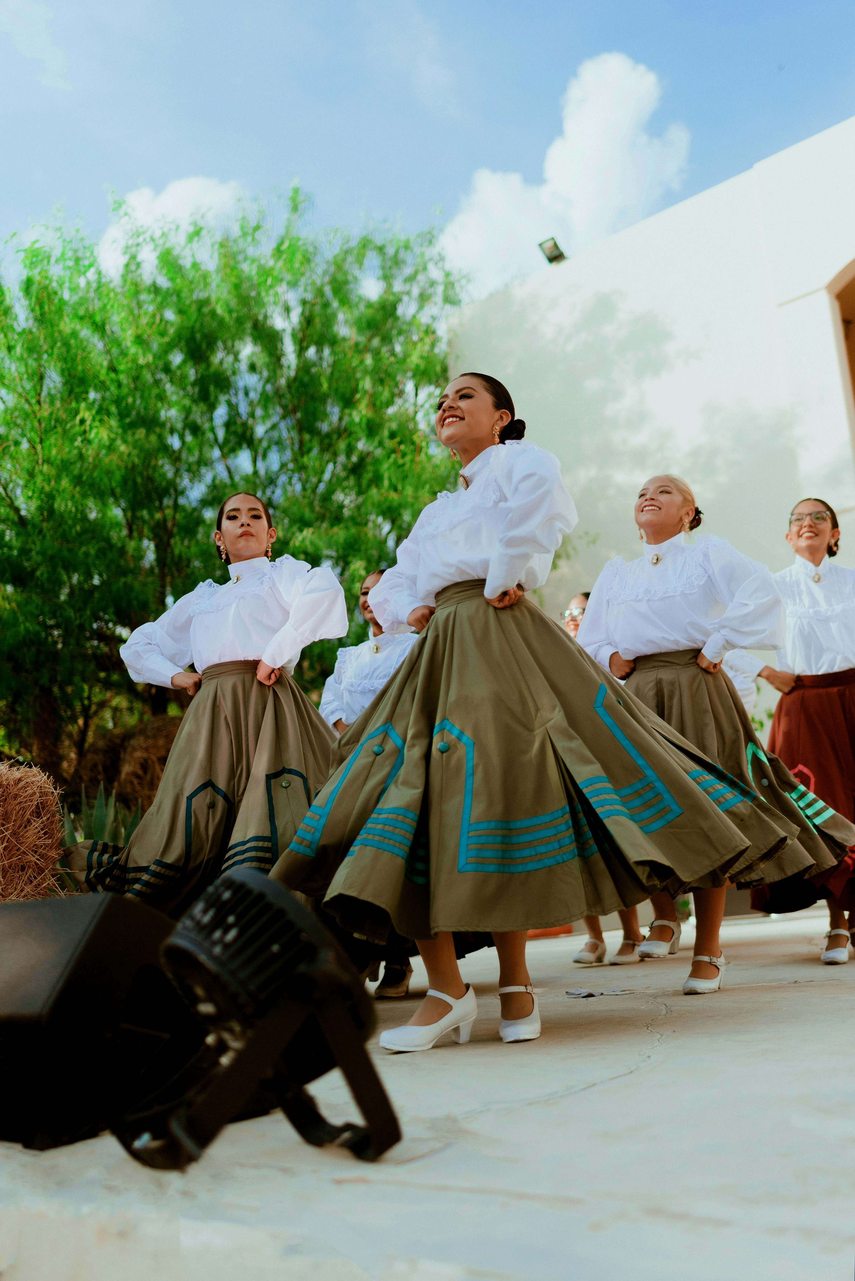 a group of people dancing