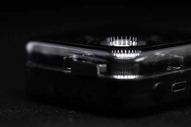 A close-up of a discounted electronic gadget with a price tag.