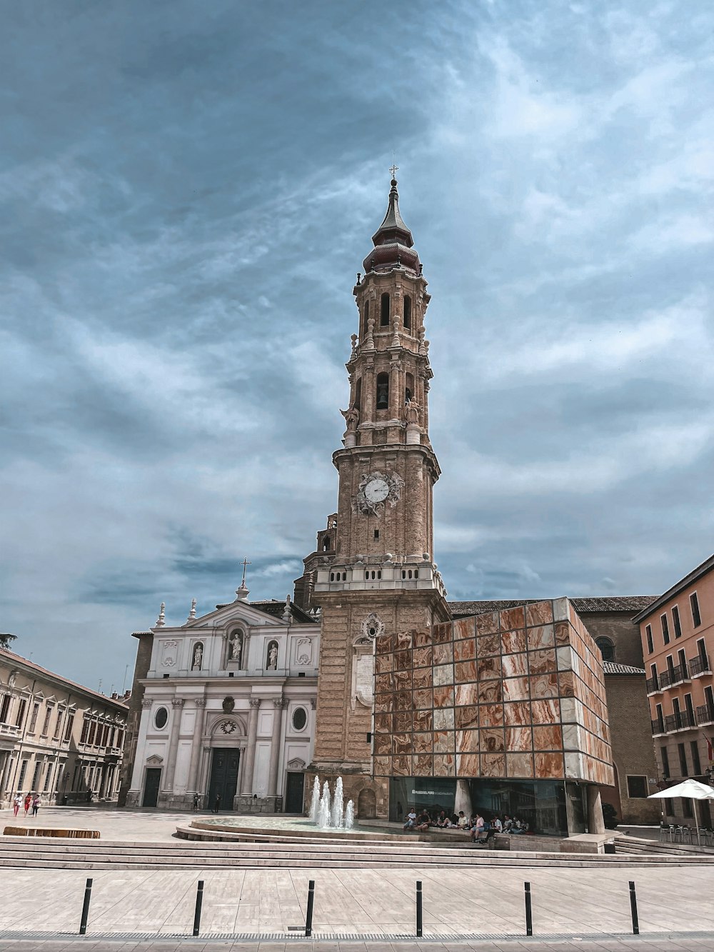 a large building with a clock tower