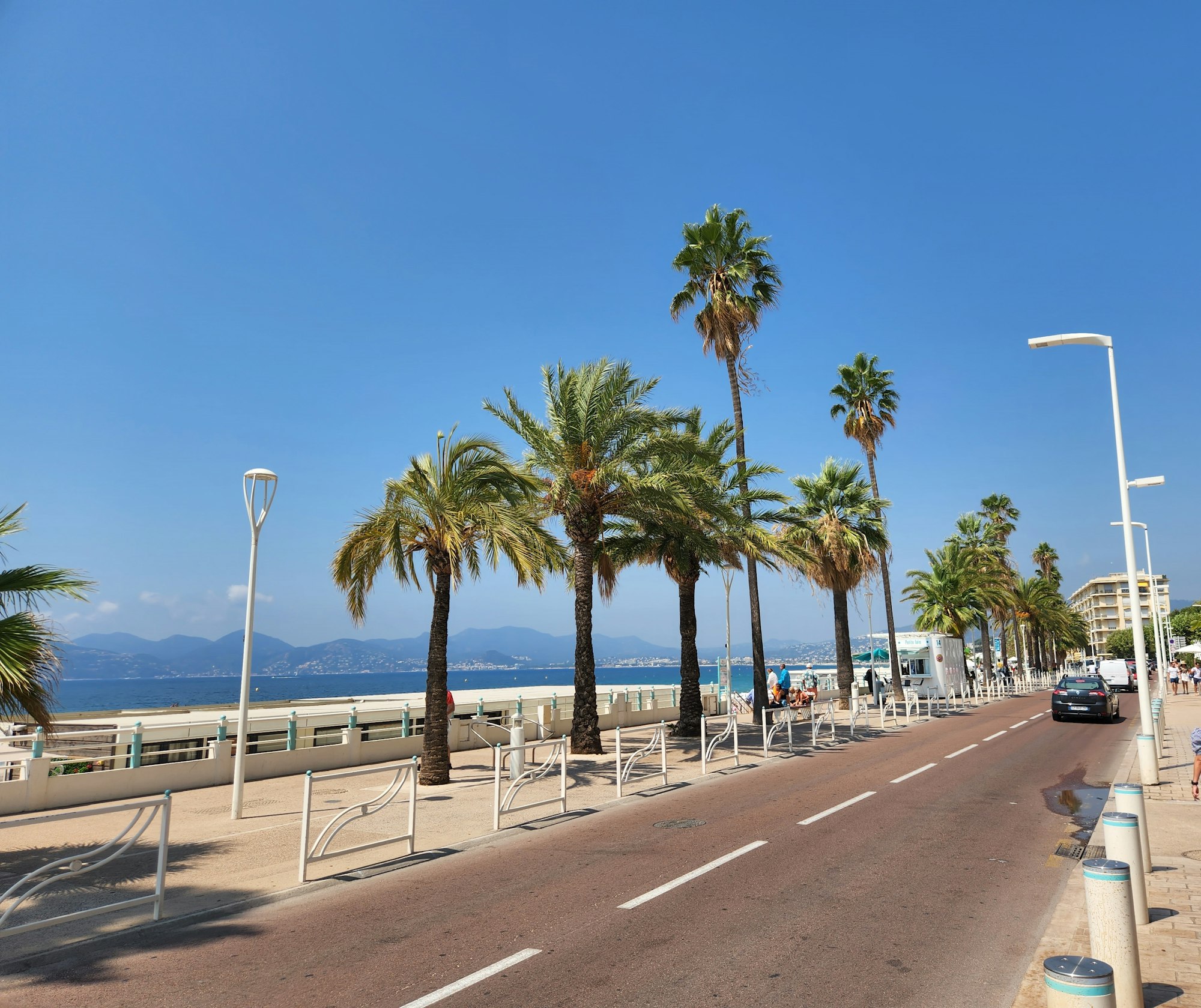 A road by the beach in Cannes, France