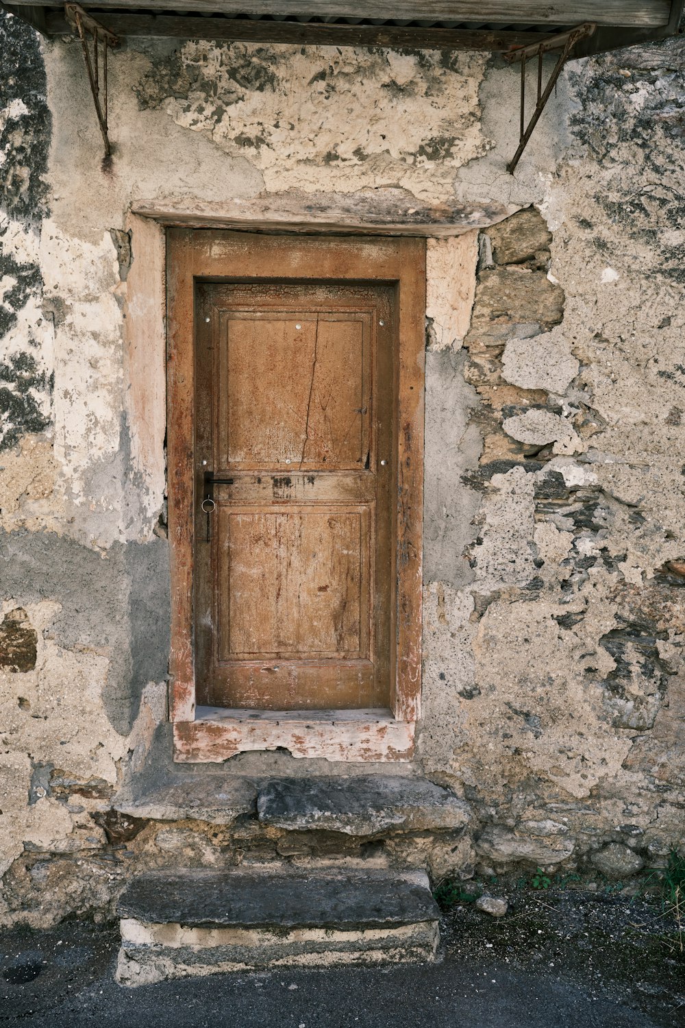 a door in a stone building