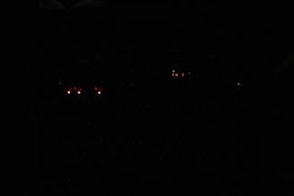 Satellite signal processing equipment with blinking indicator lights.