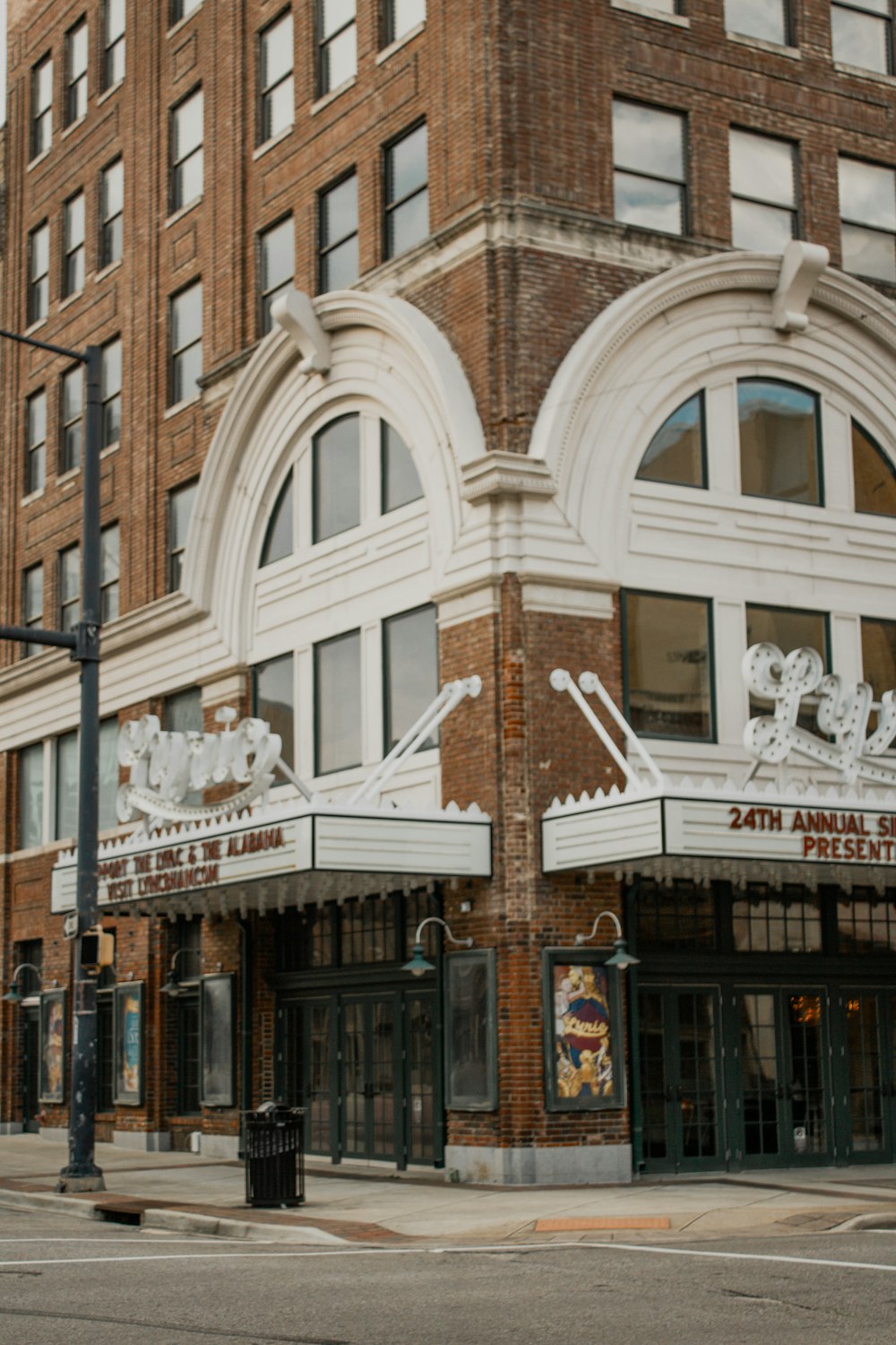 a building with a sign on it