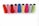 A row of nine spools of thread in various colors are arranged neatly on a plain white background. The colors of the threads include orange, pink, red, blue, yellow, magenta, gray, and green. Each spool is cylindrical with black tops and bottoms.