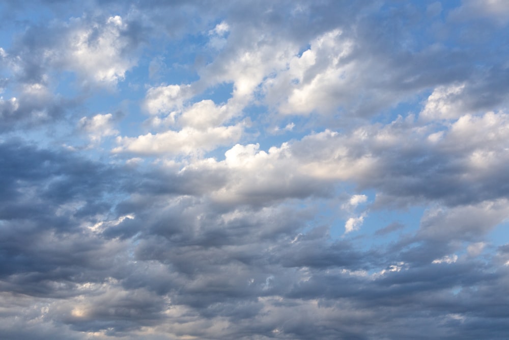 a blue sky with clouds