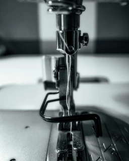 a close-up of a sewing machine