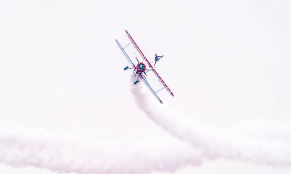 a plane flying through the air