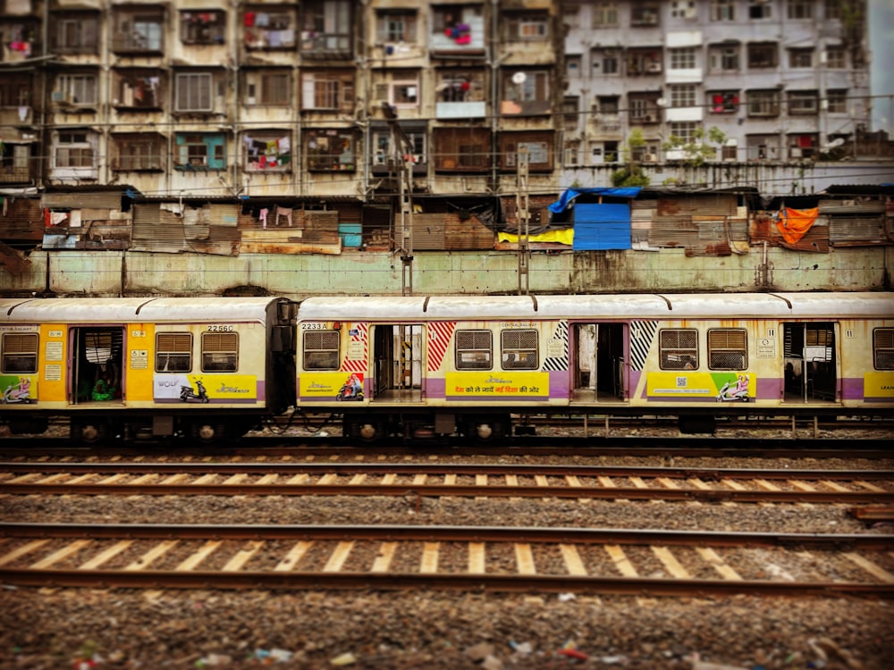 a train on the railway tracks