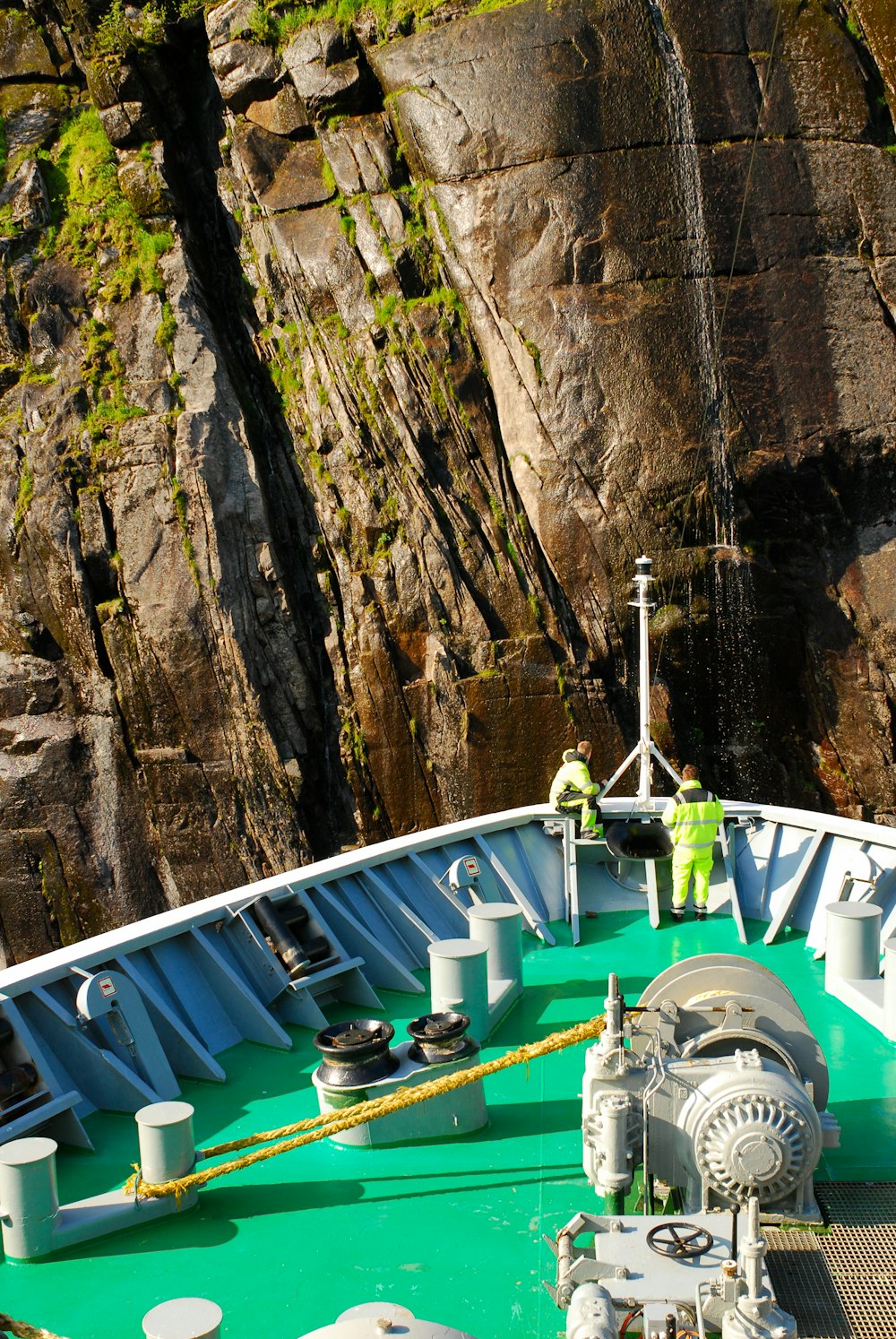 a boat in a cave