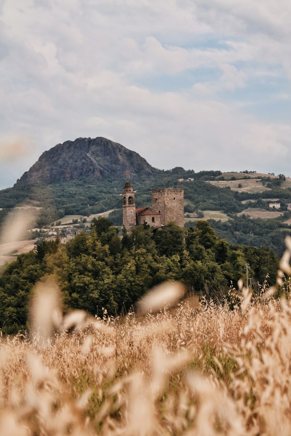 a building on a hill