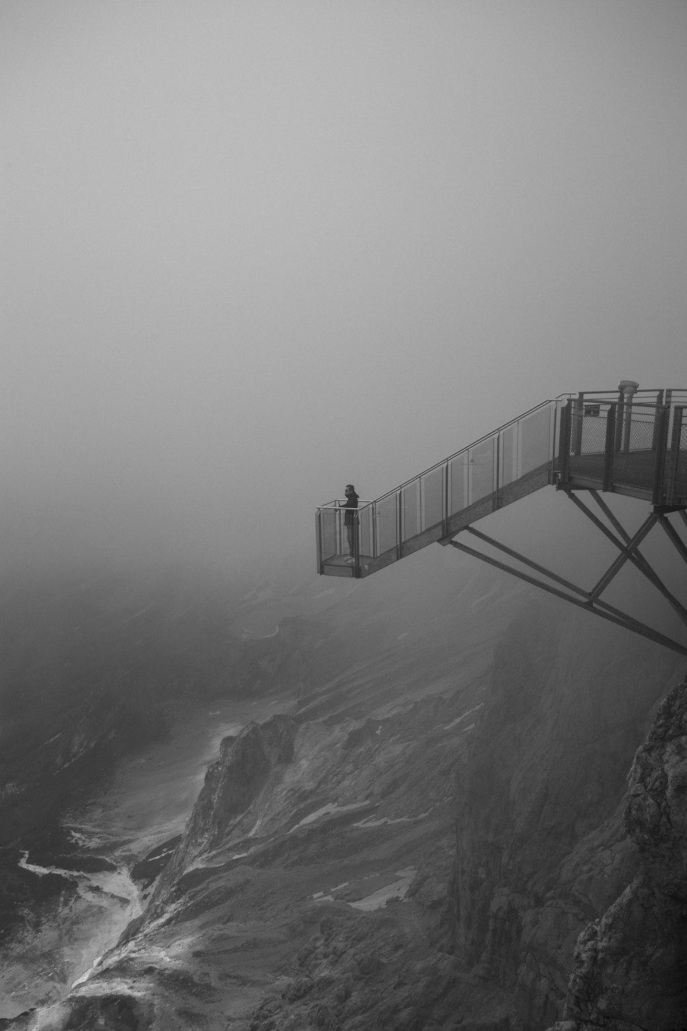 a person on a bridge