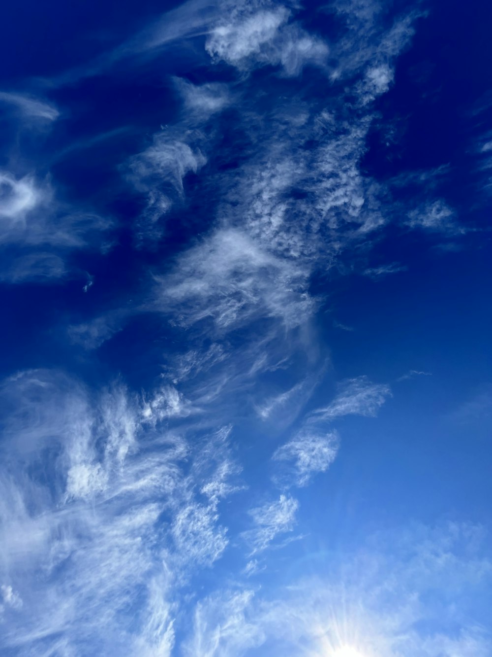 a blue sky with clouds