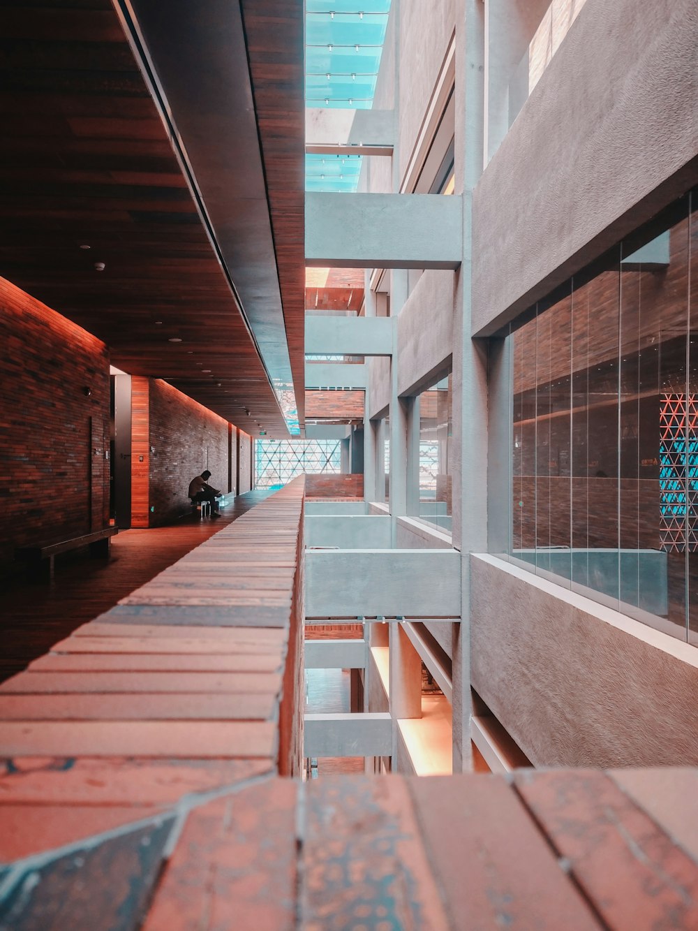 a staircase inside a building