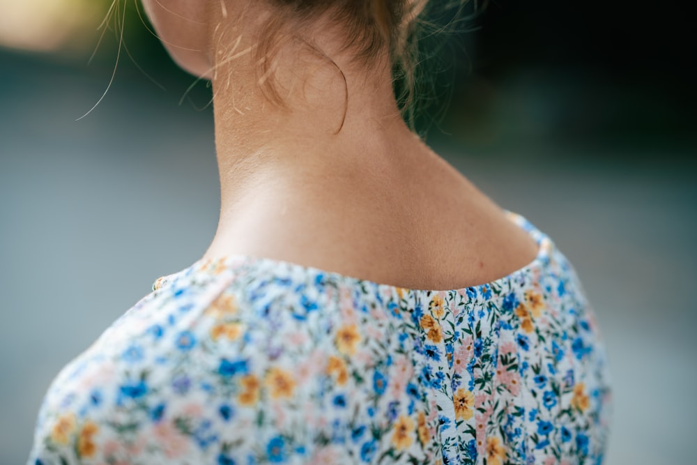 a close-up of a woman's ear