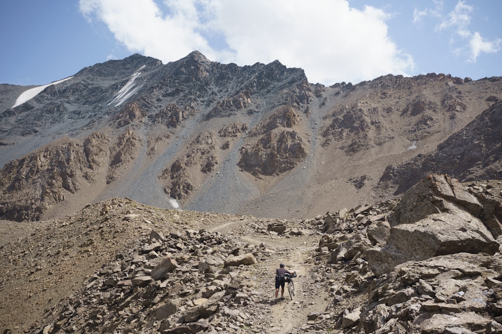 a couple people hiking