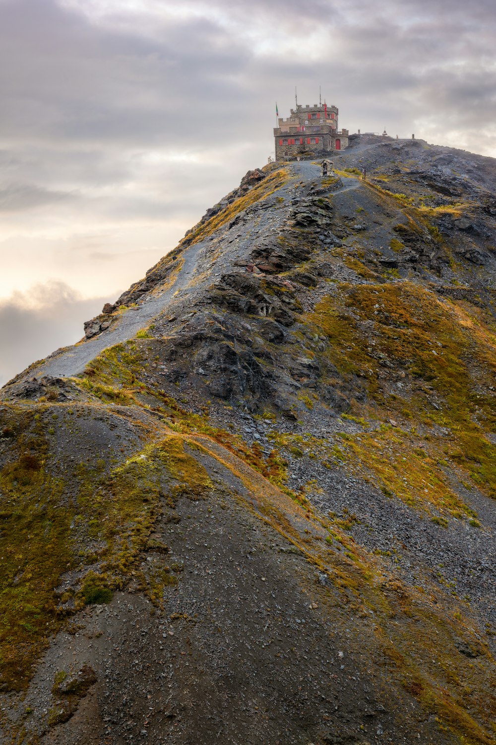 a building on a hill