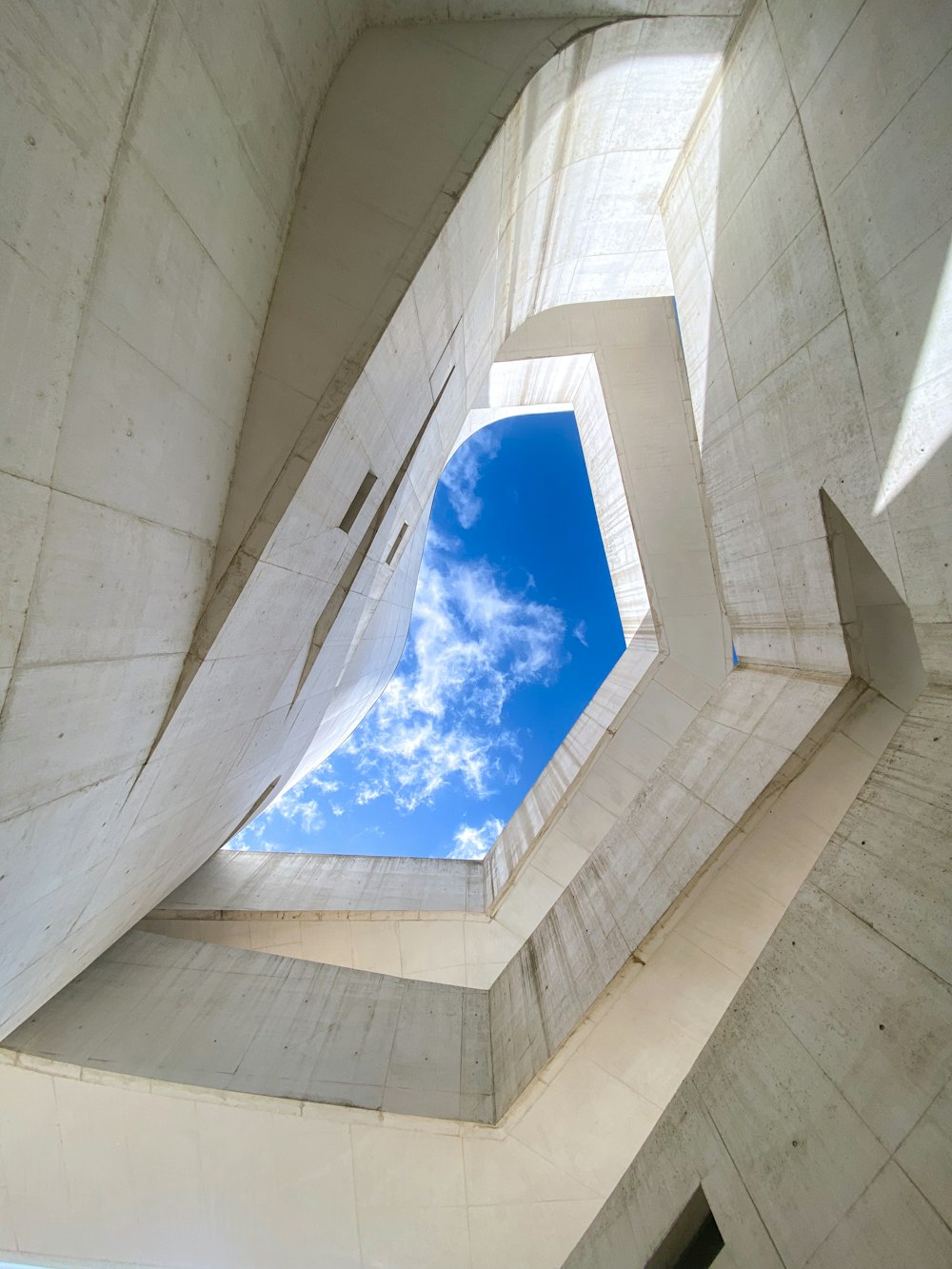 a building with a blue sky