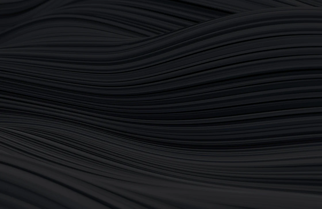 Abstract dark 3D waves forming a digital background pattern