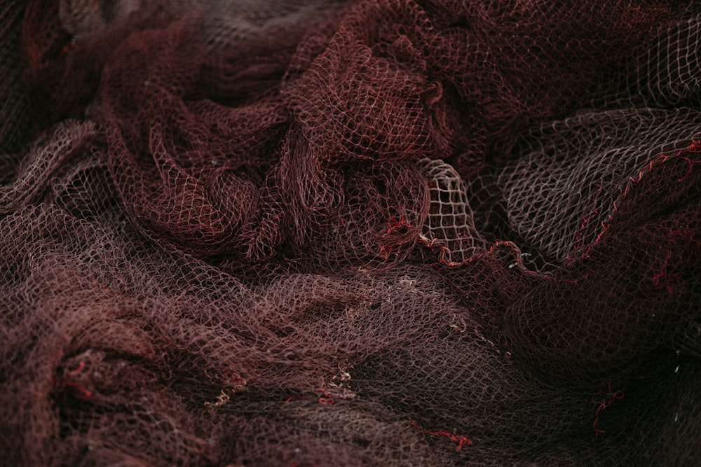 a close-up of a red and black rock formation