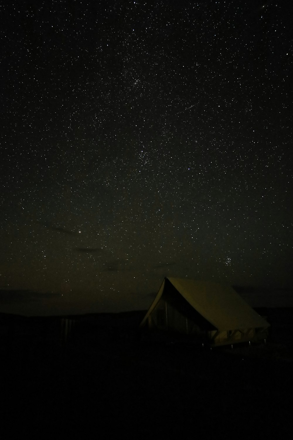 a house under a starry sky