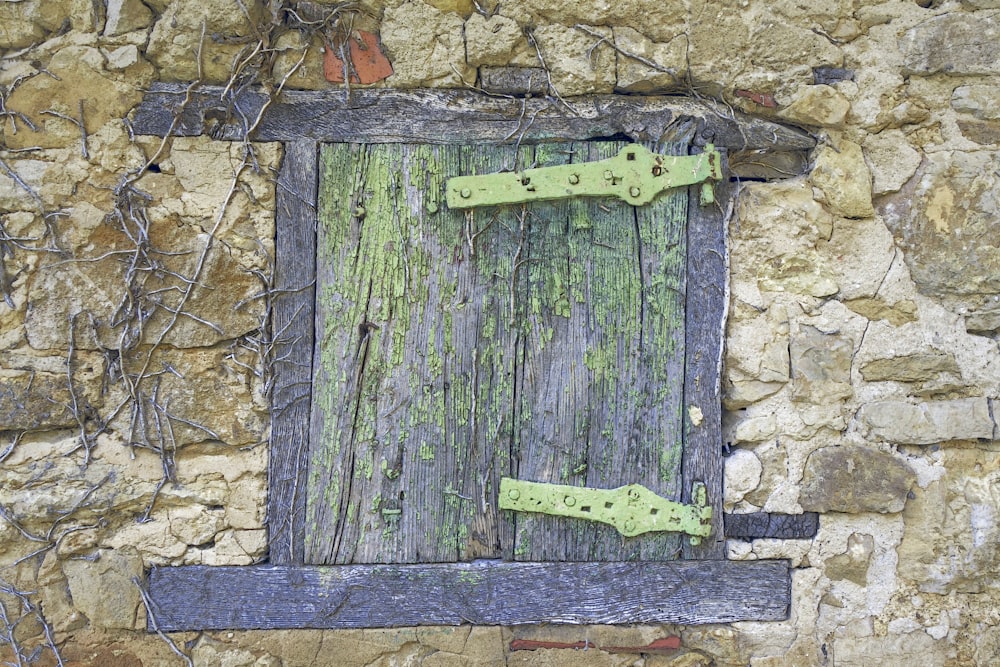 a door in a stone wall