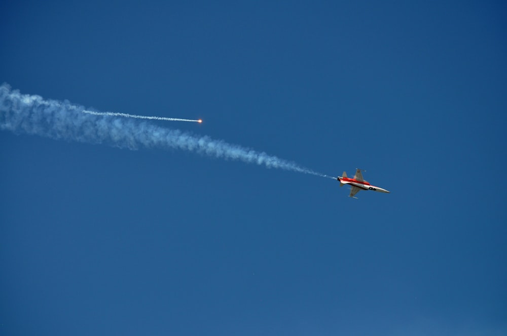 a plane flying in the sky