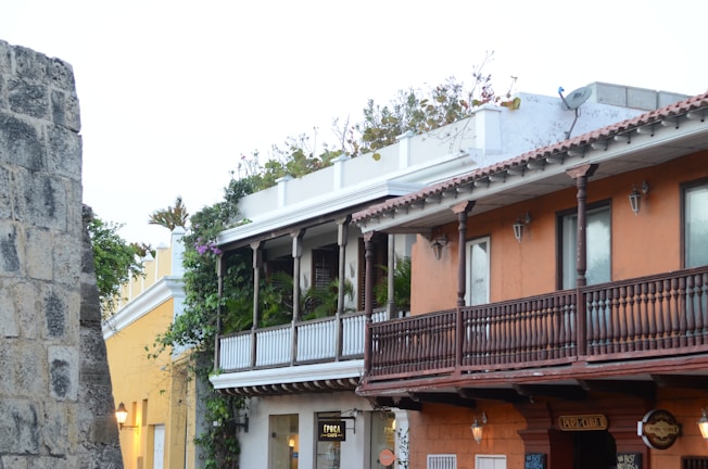 Colorful colonial buildings in a charming Brazilian town during daylight