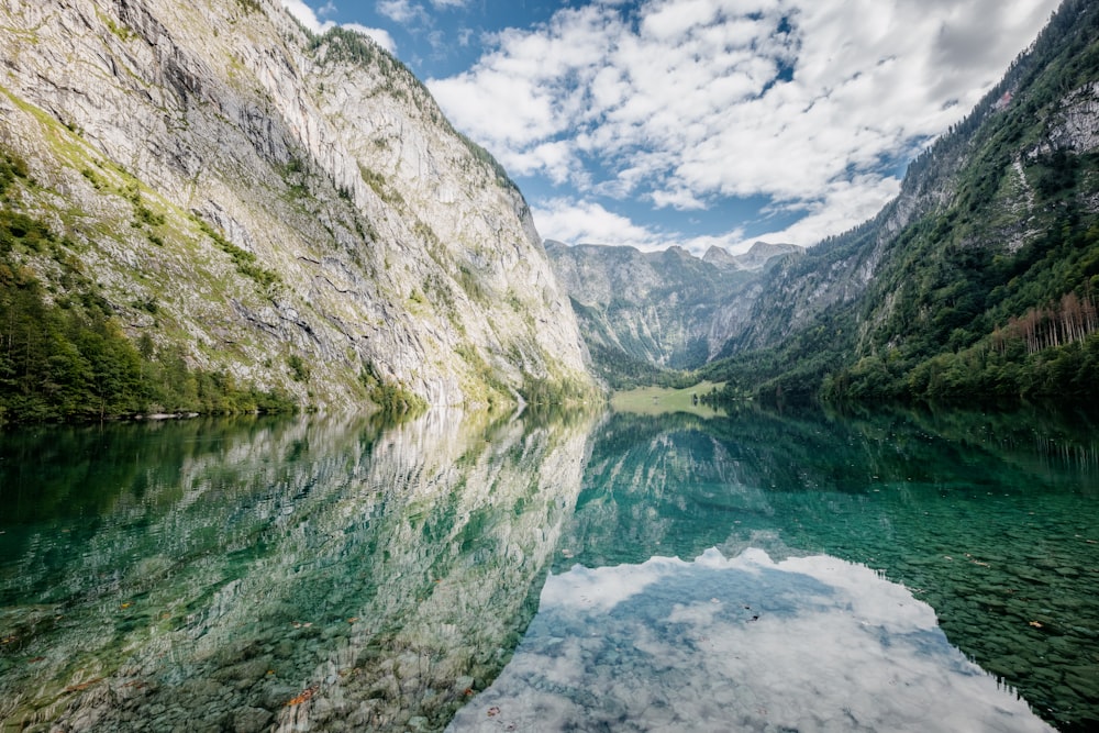 a river between mountains