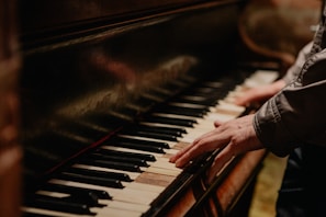 a person playing a piano