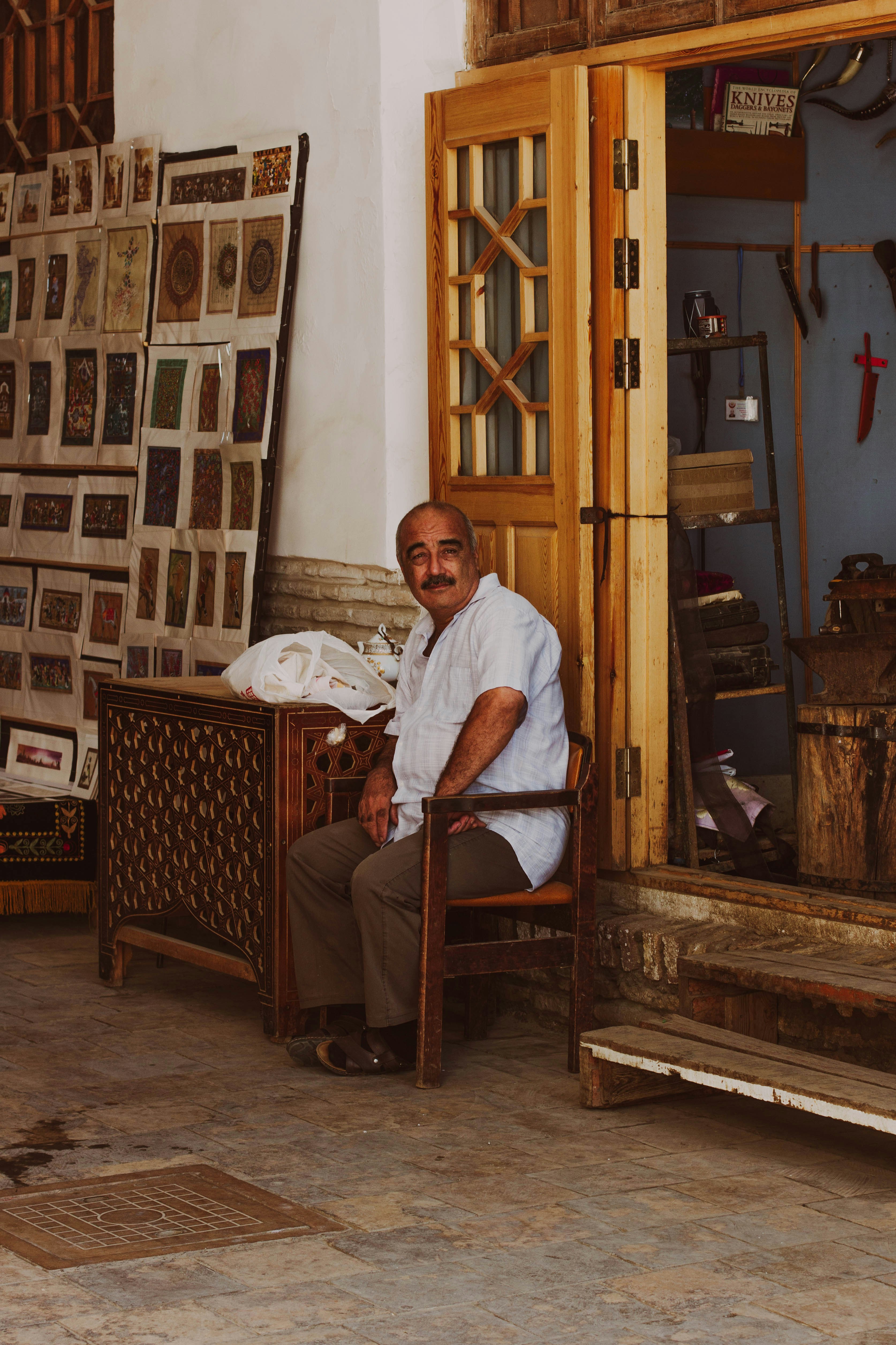 a man sitting in a chair