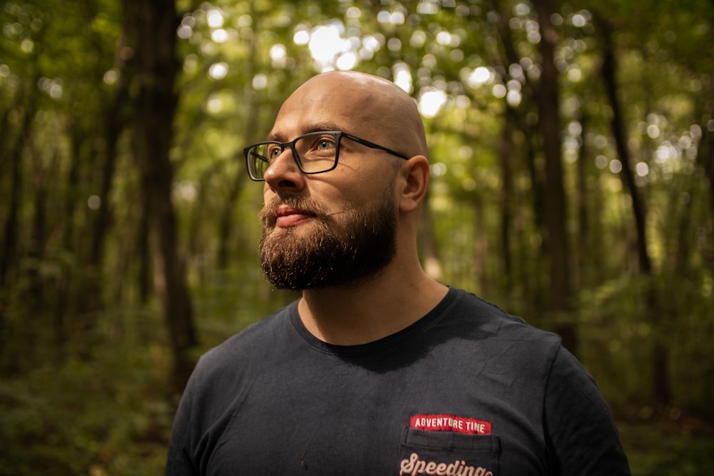 a man wearing glasses