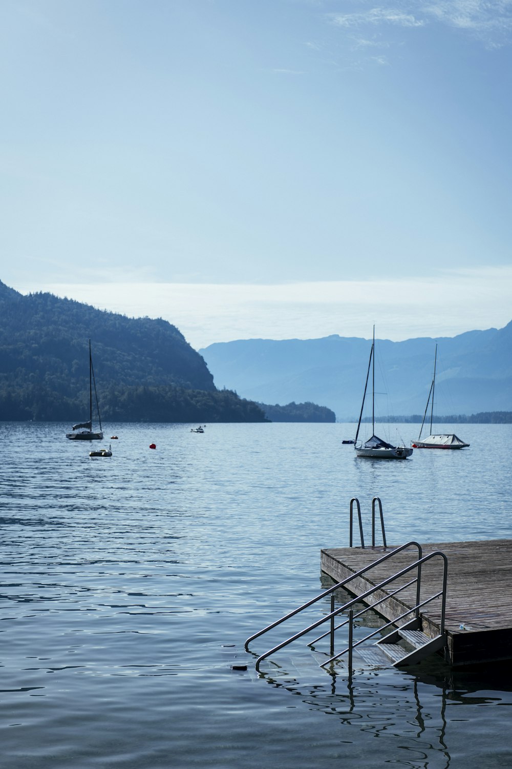 a dock with boats on it