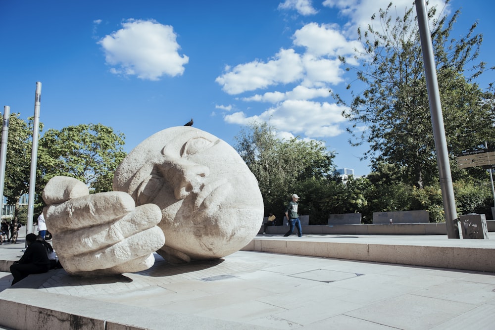 a large stone sculpture