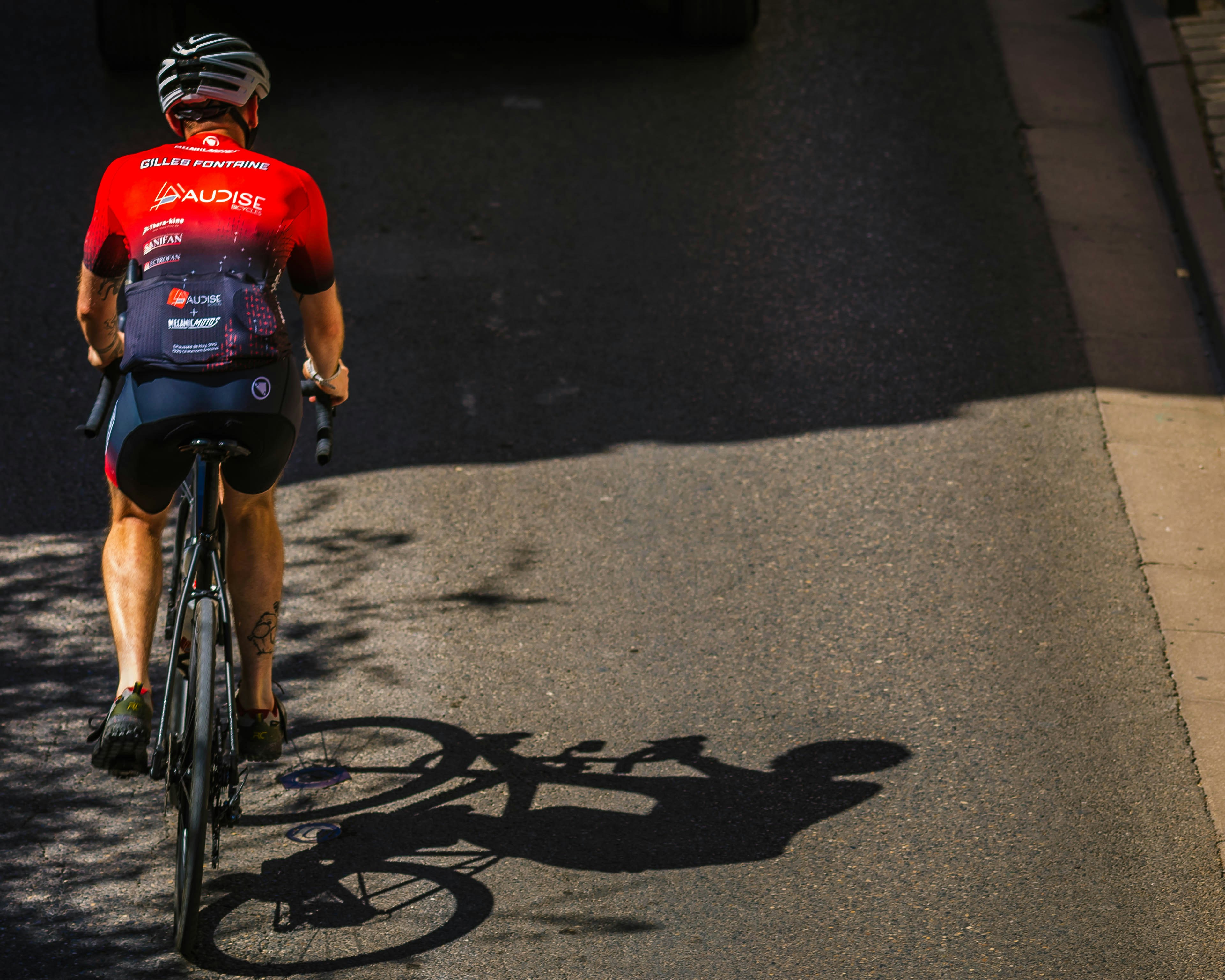 a man riding a bicycle