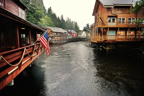 a boat on a river