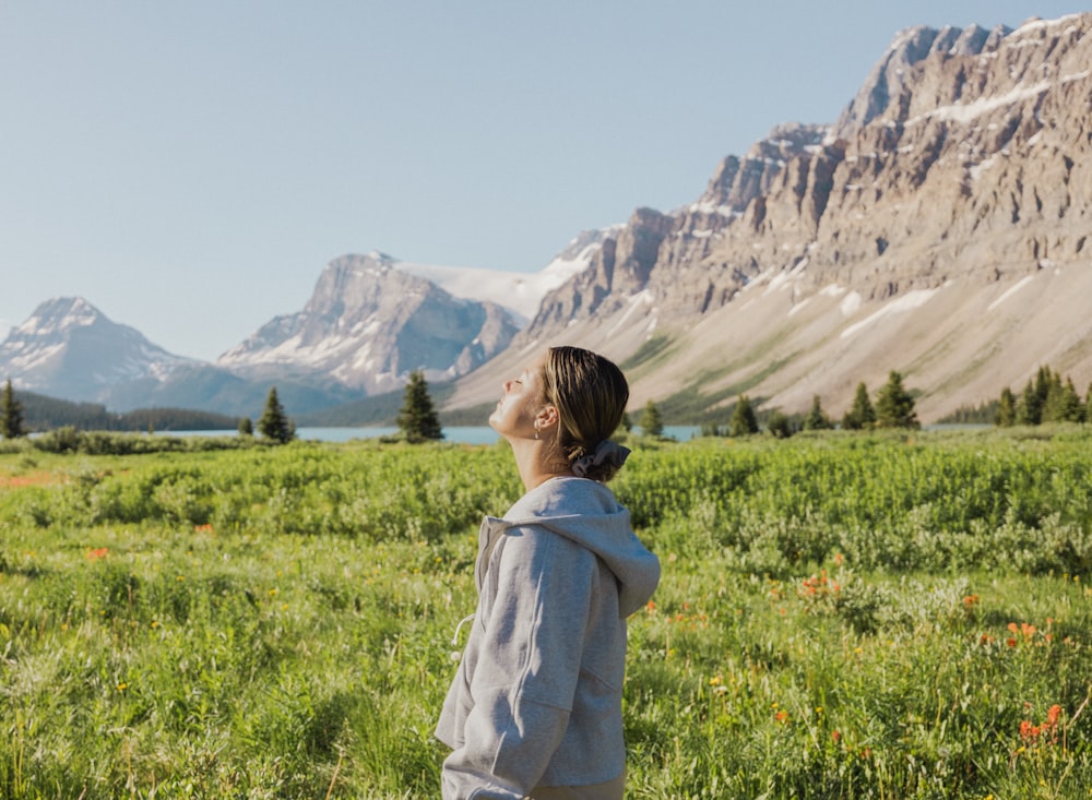 a person standing in a field