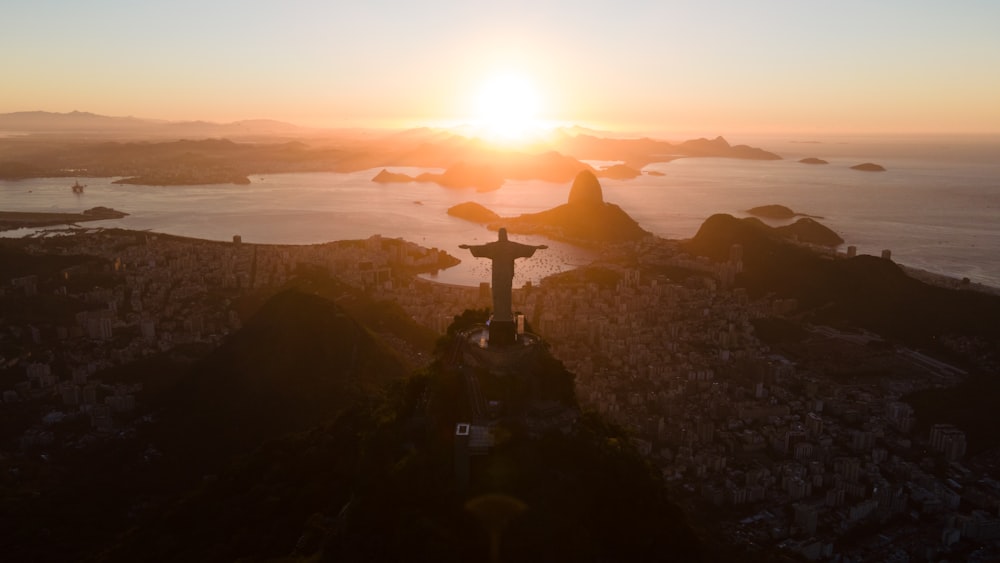 a large cross on a hill