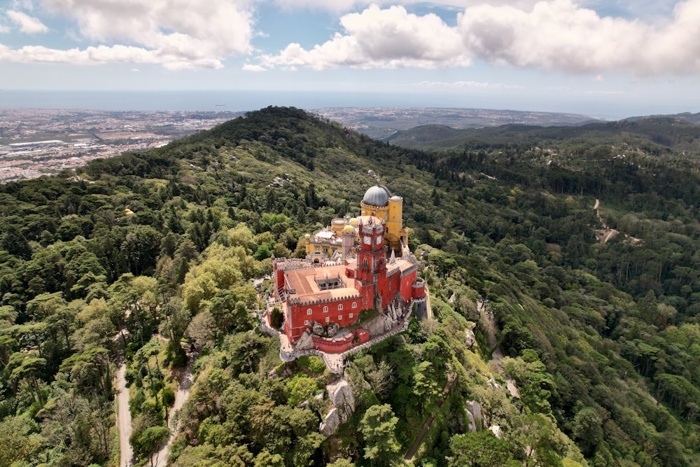 a building on a hill