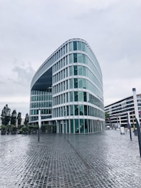 a building with a glass front