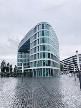 a building with a glass front